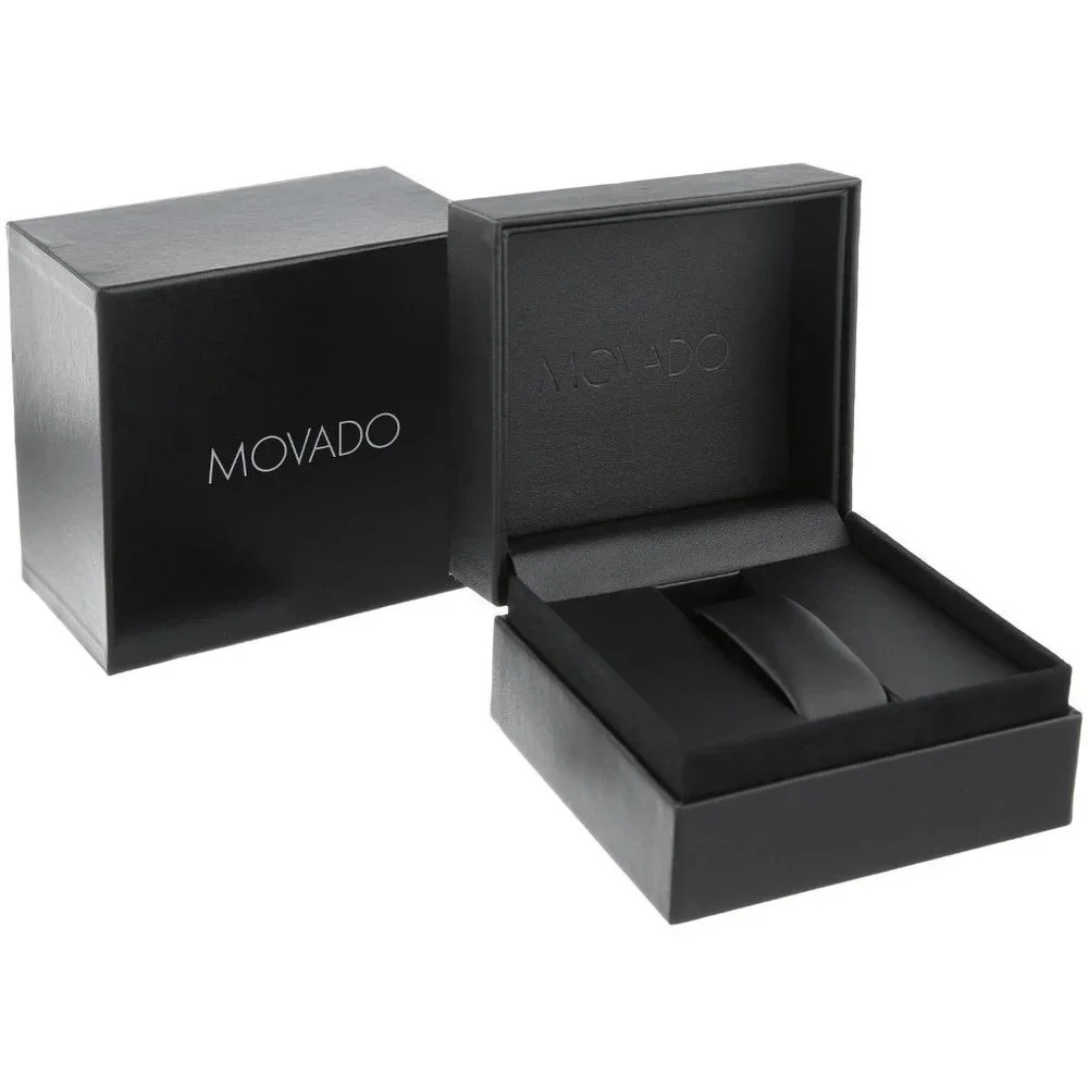 Movado Men's Black Dial Golden Watch